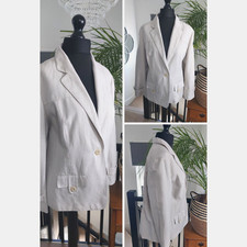 Cream LADIES JACKET Coat Blazer Linen blend NEXT  Womens PLUS size 20 XL
