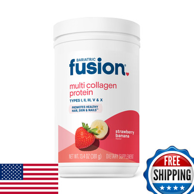 Bariatric Fusion Multi Collagen Protein Powder | Strawberry Banana Joint Support