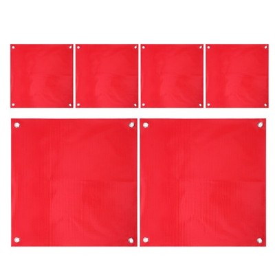 6 Pcs Worksite Warning Flag Red Safety Flags for Trucks Hand Held Traffic Load