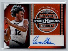 2024 Leaf College Sports Heroes #CH-JW1 Jabari Walker AU SN SSP 3/5 Red