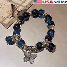 Bohemian Butterfly Beaded Stretch Bracelet Charm Women Jewelry Glass Beades 