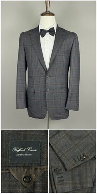 Amazing Raffaele Caruso Check Sport Coat Blazer Hand Made In Italy Size : 40US