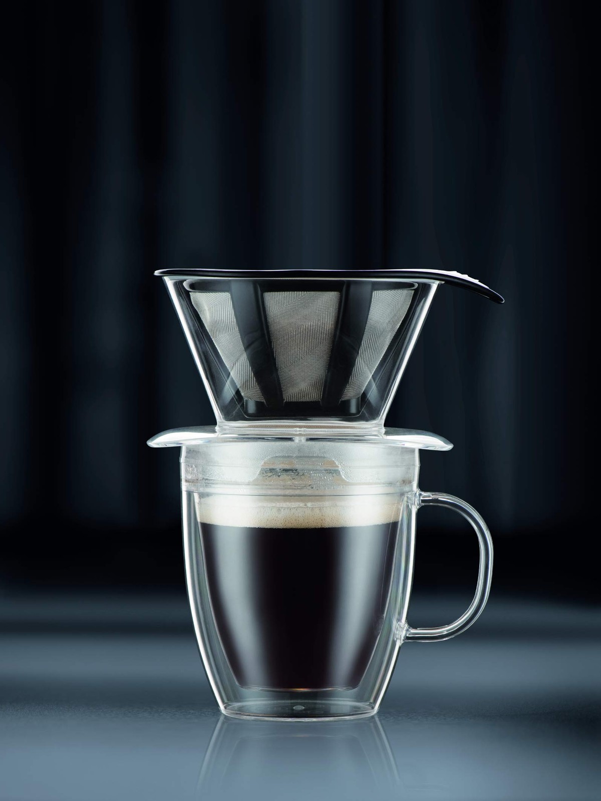 Bodum 12oz Pour Over Coffee Dripper Set w/Double Wall Mug and Reusable Perman...