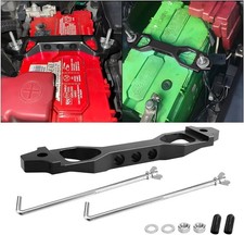 Battery Hold Down Sets, Billet Aluminum Alloy Car Battery Tie Down Black