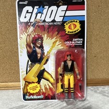 Super7 G.I. Joe ReAction Zartan Action Figure UV Color Skin Guitar Microphone