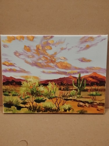 Original Desert Landscape Oil Painting 🎨 Signed