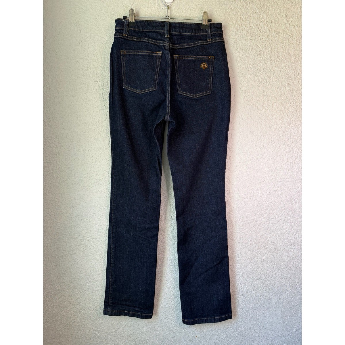 Brooks Brothers Womens Dark Wash Straight Leg Jeans Mid Rise Indigo Size 4 View 2