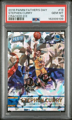 2016 PANINI FATHER'S DAY CRACKED ICE #13 STEPHEN CURRY 3/25 PSA 10