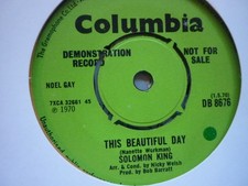 soloman king this beautiful day columbia dj 1970 uk orig  soul 45