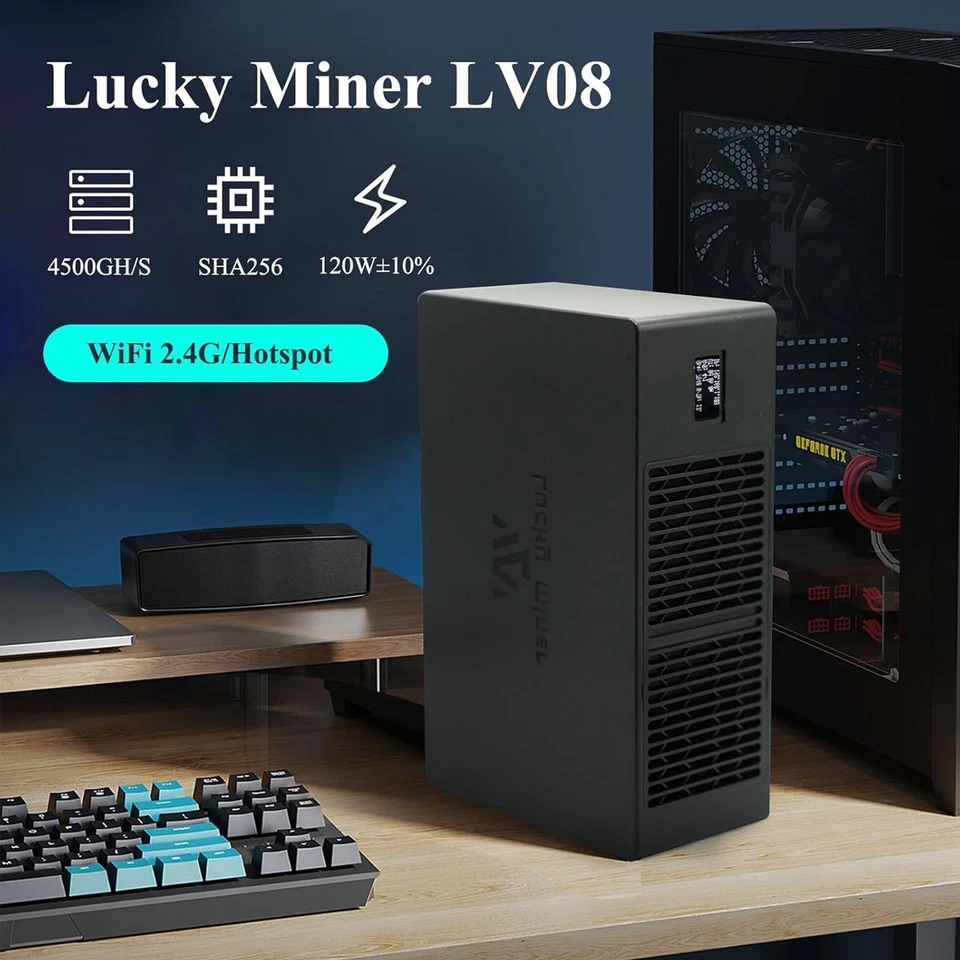Lucky Miner LV08 4.2TH/S Solo Miner SHA-256  2.4G 25W WiFi Bitcoin Miner - Image 4 of 4