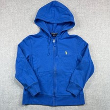 Vintage Y2K Ralph Lauren Sport Zip Hoodie Sweatshirt Women Small Blue Preppy