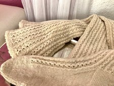 Antik Str&uuml;mpfe Overkneestr&uuml;mpfe Schaf-Wolle beige Trachten?