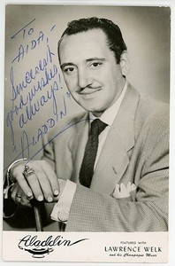 LAWRENCE WELK SHOW -ALADDIN PALLANTE- Signed/Autograph Music/TV RPPC Postcard