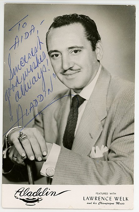 LAWRENCE WELK SHOW -ALADDIN PALLANTE- Signed/Autograph Music/TV RPPC Postcard
