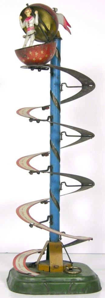 Juguete mecánico de Metal - Carrusel o tiovivo de Asientos o sillas voladoras de Metal (hojalata) cromolitografiado - Objeto Vintage de colección Solo para Adultos Juguete mecánico de Metal - Carrusel o tiovivo de Asientos o sillas voladoras de Metal (hojalata) cromolitografiado - Objeto Vintage de colección Solo para Adultos