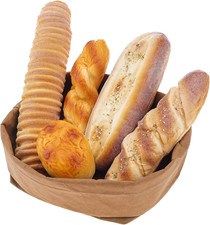 5Pcs Fake Bread Set,Realistic Artificial Bread for Display, Fake French Baguette