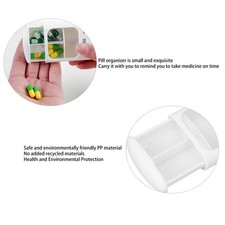 Smart Pill Dispenser Portable Automatic 2 Grids Pill Organizer with Alarm