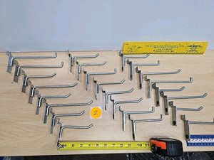 24 pcs Slatwall Hook 6 Inch Slat wall Panel Garage Brushed Steel 4" Display   02
