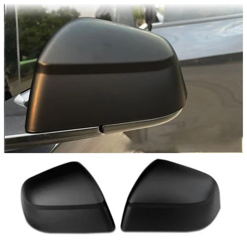 For 2025-2026 Tesla Model Y Juniper Matte Black Rear View Side Mirror Cover ABS