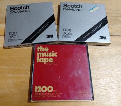 2 Scotch Dynarange 1200ft High Quality Recording Tapes.  1 New! Still Sealed!