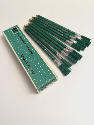 Eberhard Faber Singlex Typewriter Erasers + Brushes Vintage Box of 10 No 1007