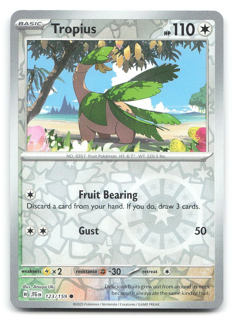 Tropius SV09: Journey Together 123/159 Reverse Holo Pokemon NM