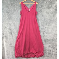Anthropologie Dress Medium Pink Bubble Hem Midi Tank Beach Coastal Lagenlook