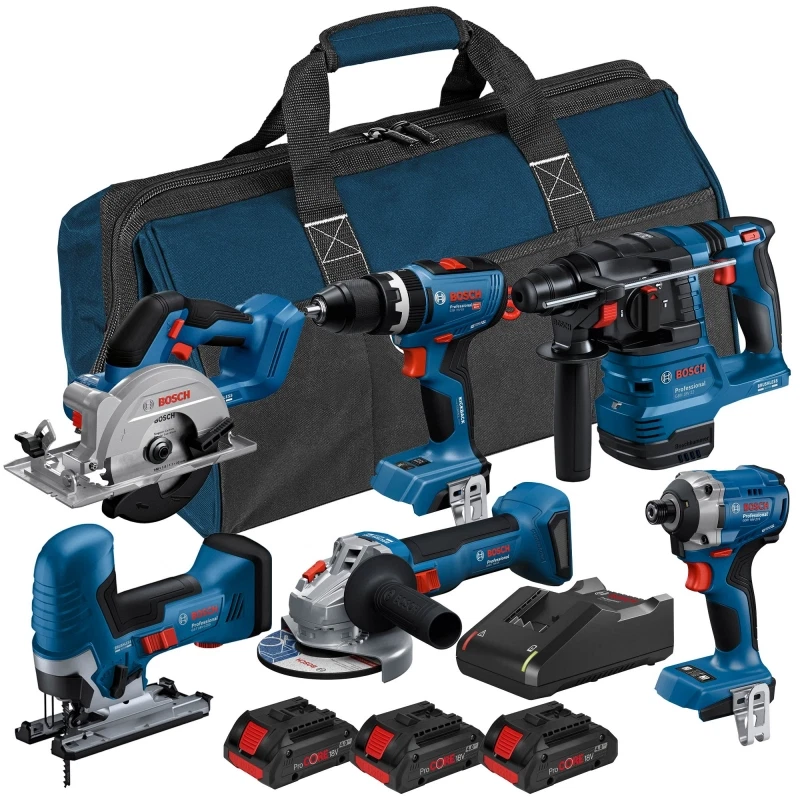 Bosch 0615A5008C 18V Brushless 6pc Cordless Kit with 3x 4ah ProCore Batteries - Image 2 of 4
