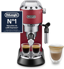 Macchina Caffè De'Longhi Dedica Rossa Espresso/Cappuccino, Filtro Singolo/Doppio