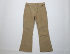 Vintage 70s Streetwear Mens 30x27 Faded Flared Wide Leg Corduroy Chino Pants USA