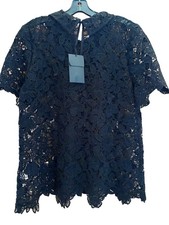 Nordstrom Halogen Heavy Black Lace Guipure To...