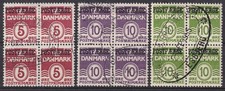 p2140/ Denmark (3 stk) Ship Ferry POSTFÆRGE 4-Block 1939-1953