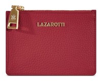 Lazarotti Bologna Leather Zip Etui 4 Card Slots Kartenhalter Red Neu