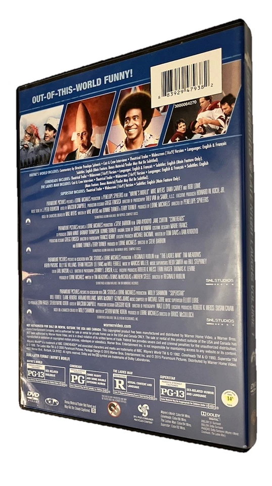 4 DVD SET Late Night Laughs Wayne's World Ladies Man Coneheads Superstar - Image 2 of 4