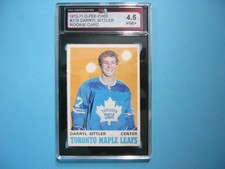 1970/71 O-PEE-CHEE NHL HOCKEY CARD #218 DARRYL SITTLER ROOKIE KSA 4.5 VG/EX+ OPC. rookie card picture