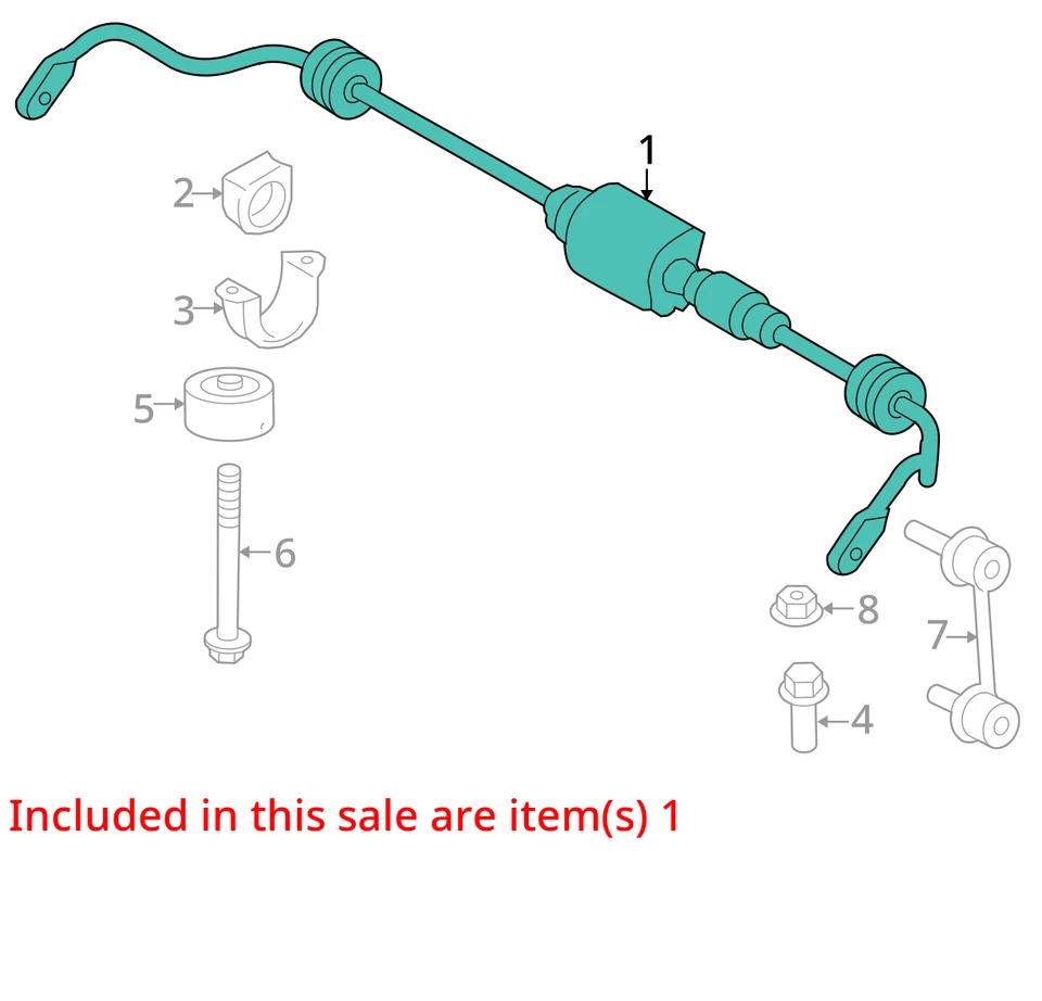 Barra estabilizadora trasera BMW 740i 2011 tracción trasera OEM 114 k millas - LKQ437491633 Foto 4 de 4