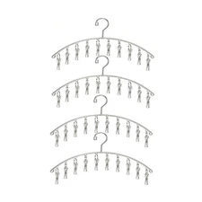 Toplife Clothes Hanger with 10 Clips, Stainless Steel, Windproof, f... Fast Ship