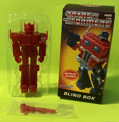 Optimus Prime Variant Translucent Metallic Transformers ReAction Mystery Super7