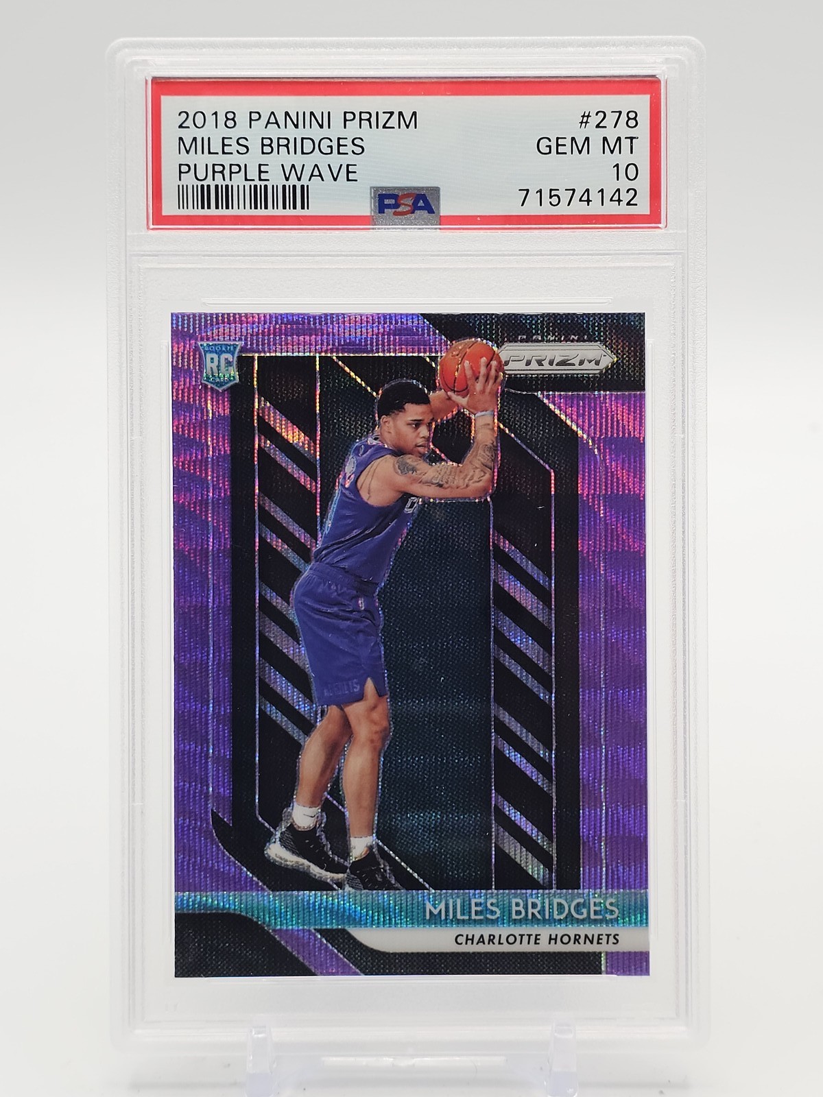 2018-19 Prizm Miles Bridges #278 Purple Wave