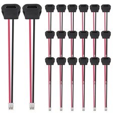 Coliao 20pcs Type-C Female Chassis 2 Pin Socket Small, Black