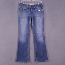 Ariat Jeans Womens 29 Blue Denim Low Rise Bootcut Grunge Western Distress