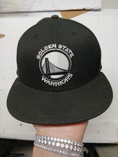 Black Golden State Warriors New Era Fitted Cap  7-3/4