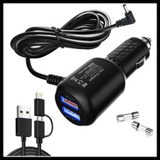 Radar Detector Power Cord with Dual USB QC3.0 Charger - 6.5ft for Cobr a RAD,...