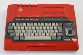 MSX SONY HIT BIT Home Computer HB-101 RED Tested JAPAN Game 215829