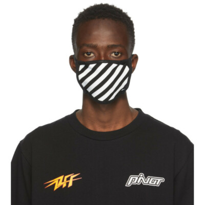 OFF White Diagonal Over The Head Maske | Schwarz | One Size | Unisex | Pfeile Gesicht