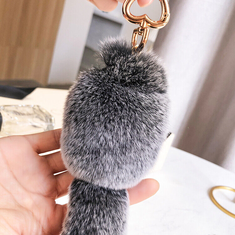 Furry Puff Ball Faux Rabbit Animal Cute Fur Ball POM POM Keychain for Women  and Girls - China Furry Puff Keychain and Pompom Keychain price