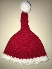 baby boy or girls SANTA KNIT HAT PHOTO WEAR CHRISTMAS size 6/12 month GLISTENS c