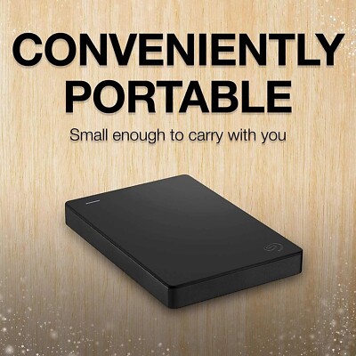 Seagate 4TB USB 3.0 Portable External HD, Black, STGX4000400