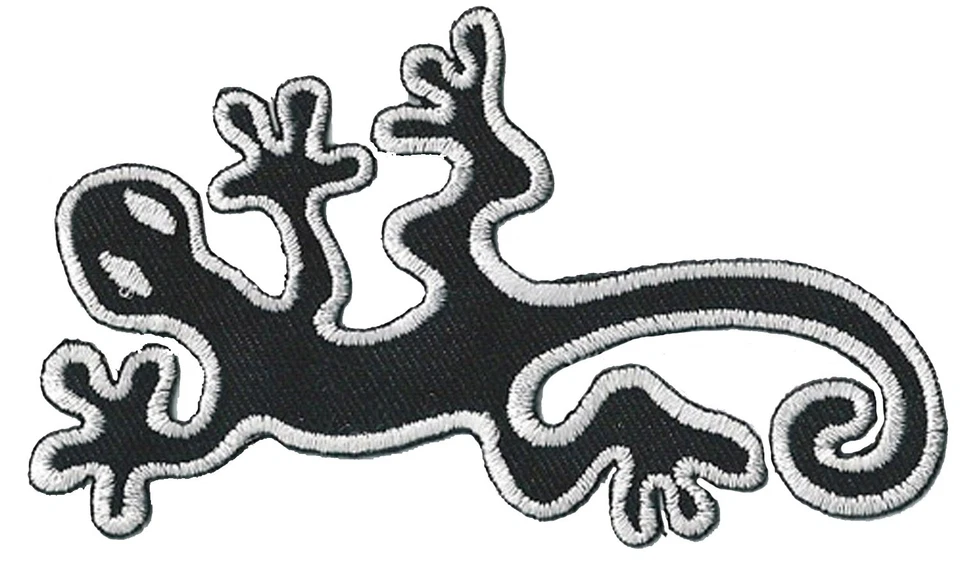 Ecusson patch patche Gecko Salamandre lézard NagaPatches thermocollant brodé