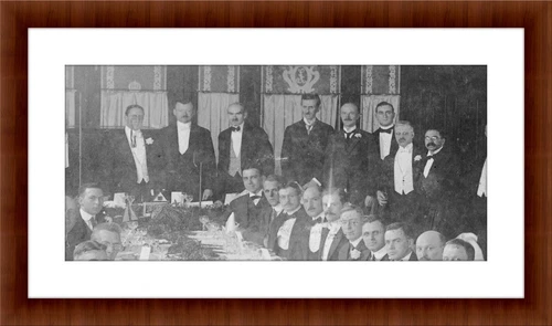 Nikola Tesla w/o Braun & Marconis Men Radio Engineers Banquet Photo Wall Art